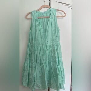 BB Dakota Mint Green Eyelet Mini Dress